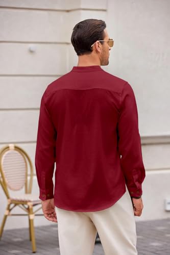 Image of Zombom Men's Kurta || Chinese Collar Long Sleeves || Straight Hip Length Kurtas || Short Kurta for Men || for Festival || Function || Occasion Wear Fancy Kurta for || Best Gifts for Men