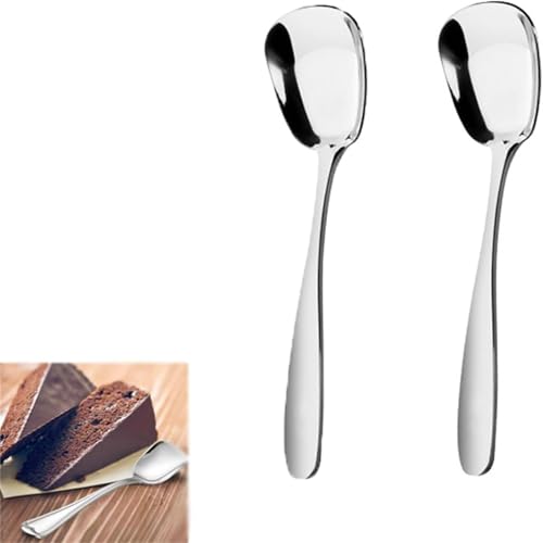 Edelstahl Suppenlöffel Tischlöffel Abendessen Löffel Löffel Spezielle Squar (C, 18. 5X5cm)
