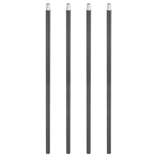Image of PATIKIL Threaded Extension Rod, 4 Sets 12 inch M10 x 1mm Fine Thread Lamp Pipe with Lamp Pipe Nipples for Pendant Light Island Lighting Chandeliers Stems, Black