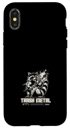 Trash Metal Raccoon Rocking Guitar �X�}�z�P�[�X iPhone X/XS �p
