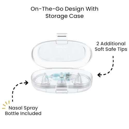 Image of Lulyboo Baby Nasal Aspirator with Case - Reusable BPA-Free Snot Sucker with Soft Tips, Gentle & Effective Relief for Congestion, Easy to Clean, Ergonomic Design for Newborns & Toddlers