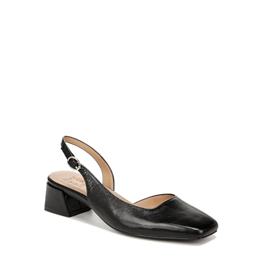 Naturalizer Women Jayla Low Heel Slingback Dress Shoe, Black Leather, 7.5 Wide by Naturalizer - Used condition - CA$95.65