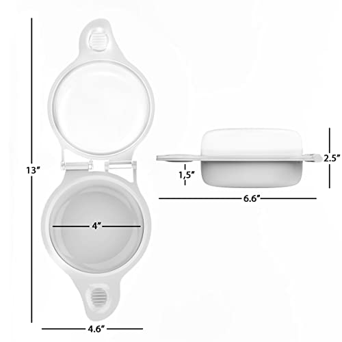Chef Buddy Microwave Egg Maker, A Healthy Breakfast Cooking Utensil By Chef Buddy- Kitchen Essentials, Easy To Make- Holds Up To Two Eggs And Cooks In 45 Seconds , White #TOP1