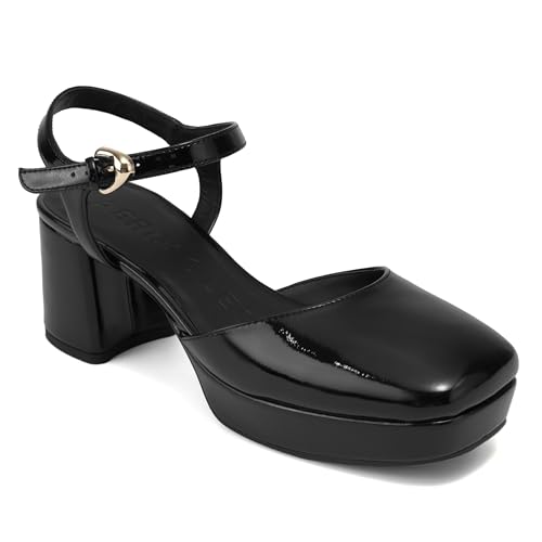 Aerosoles Women's Senna Mary Jane Platform Pump, Black Crinkle Patent, 8.5M by Aerosoles - Used condition - Image 2