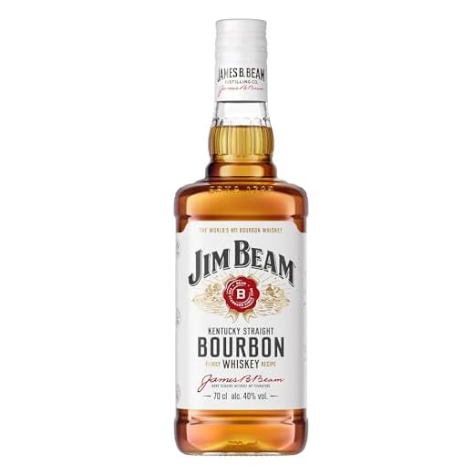 Jim Beam Kentucky Straight Bourbon Whiskey, Bourbon Distillato A Bassa Temperatura Da Un Mix Di Cerali, 4 Anni Di Invecchiamento, 700 ml