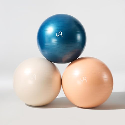Image of Exercise Ball for Workouts, Anti-Burst and Slip Resistant Yoga Ball for Gym Fitness and Physical Therapy (Dark Blue)