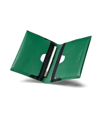 Image of DailyObjects Green Even Bi-Fold Card Wallet | Men | Premium Design | Full-Grain Leather | Gents Wallet Branded | Handcrafted | Guys| Card Holder | Dedicated Sleeve| 4 Card Slots| Dual-Tone Colourways