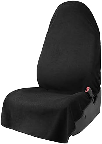 Leader Accessories Black Waterproof Sweat Towel Seat Cover Universal Non-Slip for Car Truck SUV Seat for Dog & Kid Workout Outdoor OR Sport Activities