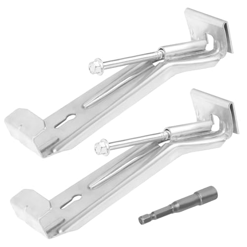 20 Pcs Gutter Hangers 5 inch with Pre-Inserted Quick Screw Gutter Clips, Hidden Gutter Bracket Come with 1/4" Hex Drill Bit for Repair 5" K-Style Aluminum Gutters