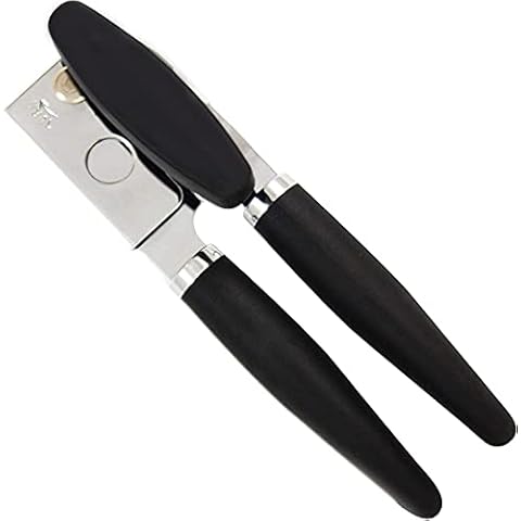 RH Trading Soft Handled Can Opener, Black/Silver, 187(H) x 45(W) mm Cover