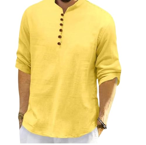 Image of ROYALSCOUT Men's Cotton Polyester Blend Solid Regular Fit Full Sleeve Short Kurta | Ethnic, Lightweight Summer Kurta for Daily & Occasion Use