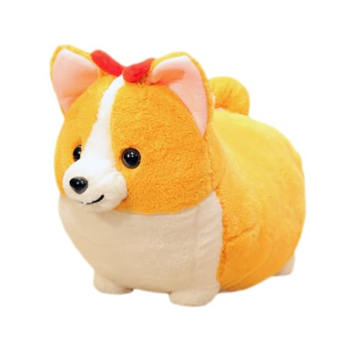 Chien peluche Corgi orange pour canapé, déco idéale de chambre cocooning