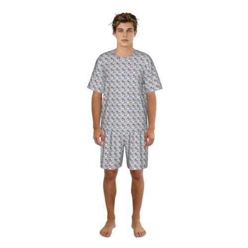 Pyjama homme Noël imprimé bonhomme de neige pour cocooning hivernal
