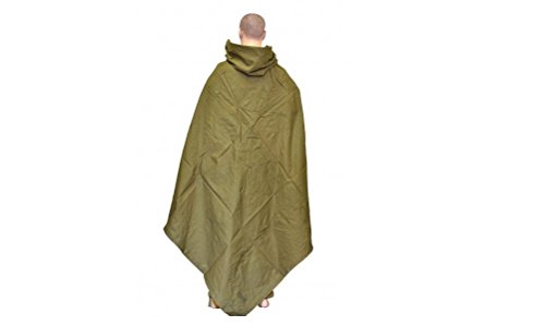 Made in Ussr Original Soviet Russian Army WWII Type Soldier Field Canvas Cloak Tent Raincoat Poncho Plasch-palatka with Leather Carrying Strap3