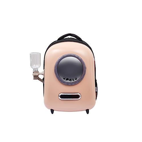 ペットキャリーバッグ 猫キャリー 犬猫兼用 宇宙船カプセル型 犬リュックサック 旅行ペットバッグ 透明 顔出し 通気性 大容量 耐久性 安全性 折りたたみ パッド (A)