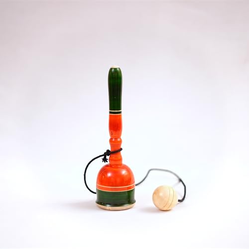 Image of Cup & Ball Wooden Toy for Kids & Adults Ages 5+ Boosts Hand-Eye Coordination, Balance & Reflexes Eco-Friendly Channapatna Wooden Classic Outdoor & Indoor Cup and Ball Game |