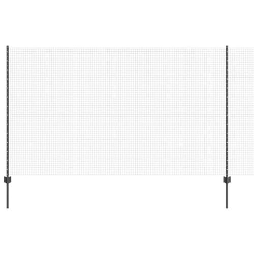 Lot de 4 panneaux de clôture d'extérieur en acier et PVC avec poteaux de 10 m de long pour la construction de clôtures