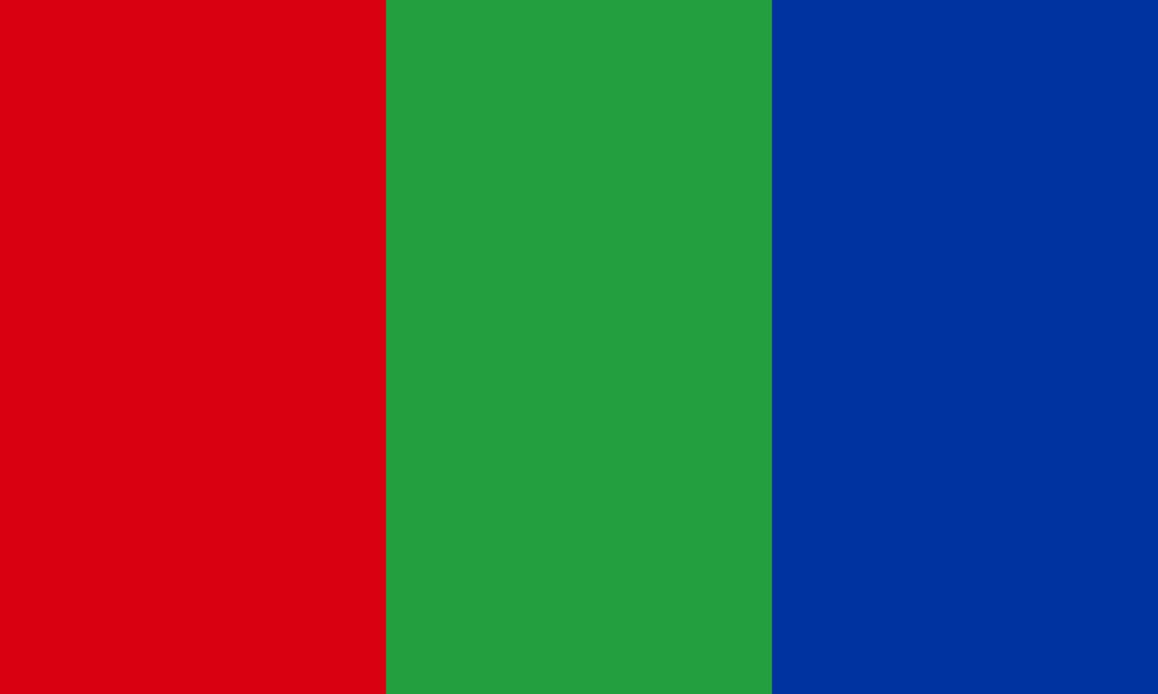 Drapeau large red-green-blue format paysage de 1.35m²