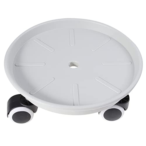 Happyyami Bandeja para Macetas Móvil De Plástico Redonda con Ruedas Bandeja para Macetas con Depósito De Agua para