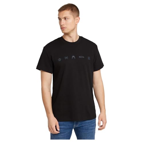 G-Star Para Hombre Camiseta Small Symbols, Negro Dk Black D25974-C812-6484 , L G-Star Para Hombre Camiseta Small Symbols, Negro Dk Black D25974-C812-6484 , L