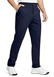 Soothfeel Men's Fleece Lined Pants 30'/32'/34' Golf Work Dress Pants Casual Insulated Warm Winter Trousers with Pockets Navy L30×W36
