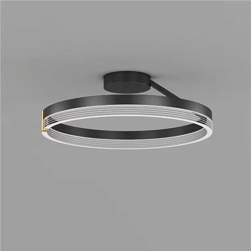 Plafonnier LED tricolore variable géométrique circulaire noir