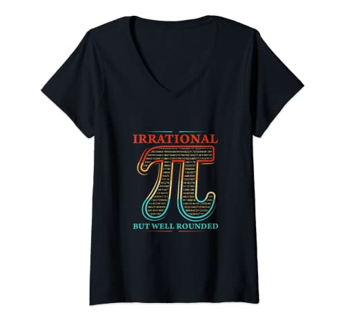 Womens Funny Pi Day Math Geek Nerd March 14th Teacher School Humor V-Neck T-Shirt