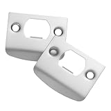 jojofuny 10 Pièces Plaque de Renfort Serrure Acier Inoxydable Cache-trou pour Porte D Entrée Kit Facile à Installer Protection Effraction et Usure