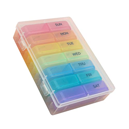 NOLITOY 箱 ピルボックス ウィークリーピルオーガナイザー フィラー ラベル の保管 ピルケース pill case ミニオーガナイザー オーガナイザー プラスチック Colorful