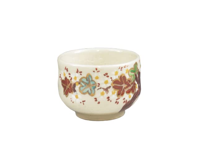 Amazon.co.jp: 犬山焼（愛知県） 松皮窯 酒器 ぐい呑 雲錦手色絵 