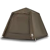 Qnhdfrt Angelzelt 4 Personen Olivgrün – Campingzelt mit Quick-Release-System, 260 x 260 x 211 cm, Zelt für Outdoor, Angeln & Camping, inkl. Tragetasche