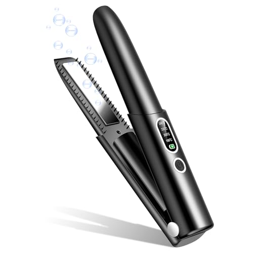 Cordless Hair Straighteners 2-in-1, 40W Mini, USB Rechargeable