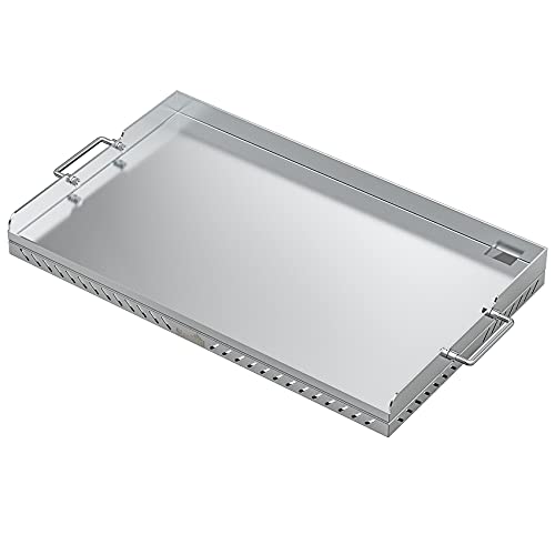 Stanbroil 28 inch Stainless Steel Flat Top Gas Grill Griddle Replacement for Blackstone 2-Burner Propane Fueled Grill Improved New Rear Grease Management System (Improved Version) by Stanbroil - Used condition - US$133.85