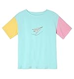 Women Harajuku New Paper Plane Tumblr Casual Pastel Girls Green T-Shirt