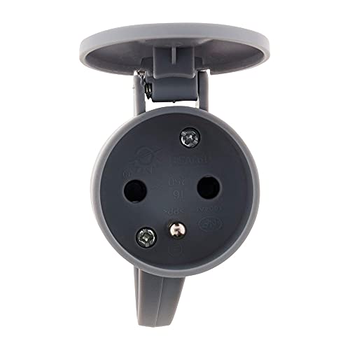 Zenitech - Zenitech Female Plug with Clasp -16A 2P+T - Grey - Image 4
