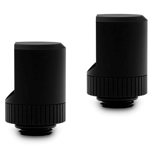 Image of EKWB EK-Torque 90 Degree Angled Rotary Fitting, Black, 2-pack