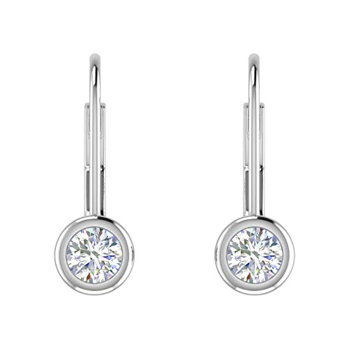 0.40 Carat Diamond Lever-back Drop Earrings in 14K Gold2