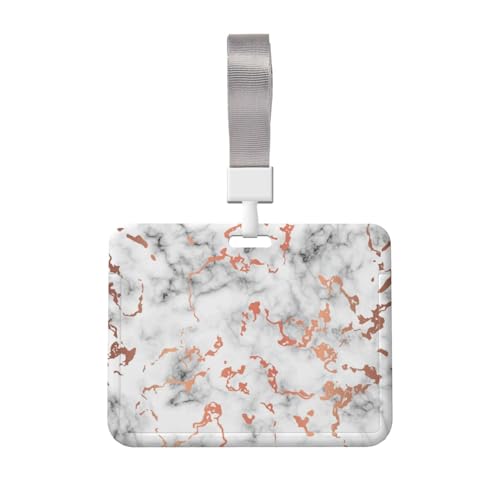 名札ケース 大理石柄 ネームホルダー 名刺ホルダー IDカードケース パスケース IDカードケース おしゃれ カードホルダー バッジホルダー 首掛け 吊り下げ名札 定期入れ 名刺入れ 旅行用品 学生証 贈り物