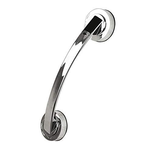 Agarraderas Baño,Asidero Ducha Potente reposabrazos con ventosa montado en la pared, pasamanos for bañera y baño, barra de agarre de seguridad for personas mayores, reposabrazos con mango de baño(Silv