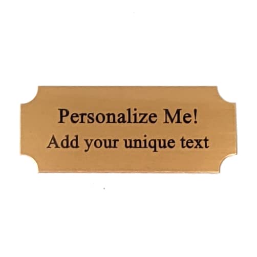 Size: 2.5" W x 1" H | Personalized Trophy Award Name Plates Engraved | Custom Metal Perpetual Plaques with Stick on Adhesive Tape (2-1/2" W x 1" H,