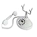 Retro Landline Phone, Corded White Classic Vintage Phone, Old Fashion Telephone Set for Home/Office/Hotel, Wired Antique Telephone Gift for Seniors (Push Button)