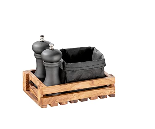 APS Table Caddy - Olive - 22 x 15 cm, H: 6 cm Olive Wood (Each part is unique. Colour and grain may vary) - Image 3