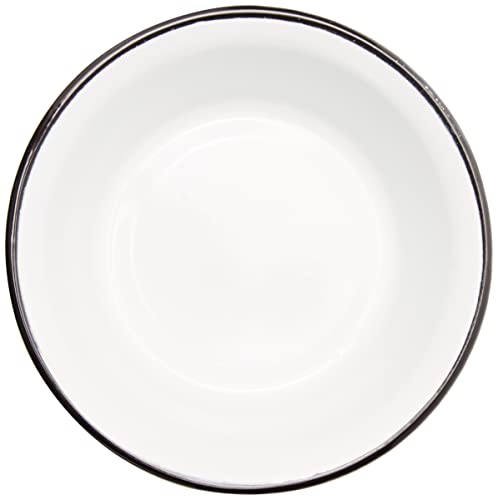 Krüger Schüssel Weiss, 24 cm, Weiß-schwarz