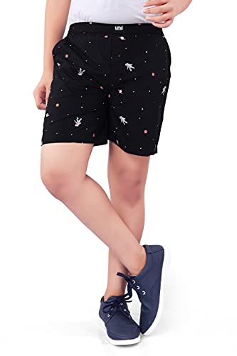Image of UNOseven Boys Printed Regular Shorts - Side Pockets - Pure Cotton - Available in L & XL