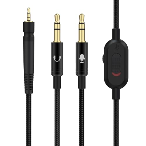 Toxaoii GSP 600 Replacement Cable with Volume Control Compatible with Sennheiser Game ONE, Game Zero, PC 373D, GSP 350, GSP 500, GSP 600, GSP 670 Gaming Headphones Game ONE Headset Cable(2M/6.5FT)