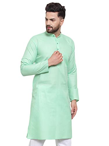 Image of Jompers Men's Cotton Regular Fit Solid Kurtas