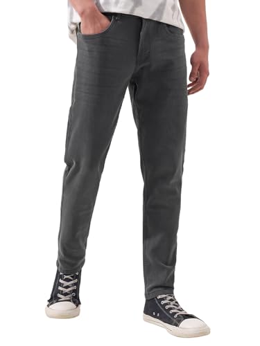 Image of Highlander Mens Tapered Fit Denim Jeans for Man| Regular Length|Mid-Rise|Stretchable Fabric for Comfort fit| Jeans for Man | Men Jeans