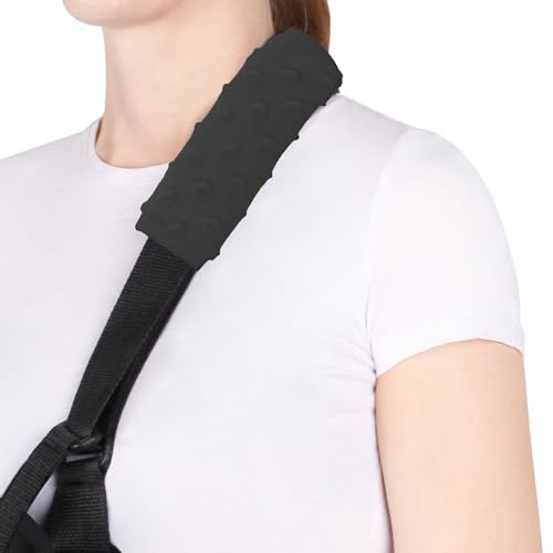 2Pcs Strap Cushion for Arm Sling - Sling Cushion for Arm Suitable for 1.5 Inches Wide, Universal Cushions Designed to Relieve Shoulder Pressure Caused By Slings,Black