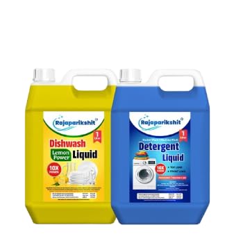 Dish Wash & Detergent Liquid Combo Pack | Powerful Grease Remover & Multi-Purpose Cleaning Solution for Kitchen, Clothes & Home-image-32