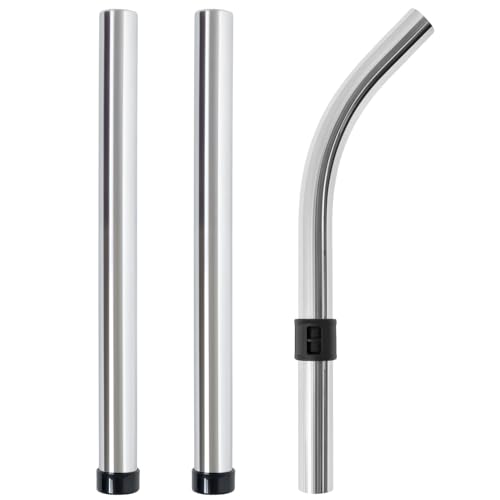 Reliapart 32mm Chromed Steel (3 Pack) Vacuum Extension Rod and Bent End Tube Kit Compatible for Numatic Henry Hetty George and NRV Vacuum Cleaners 601023 Universal Connector Replacement